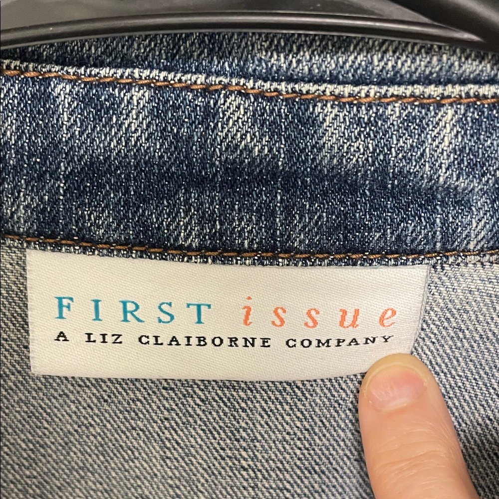 Liz Claiborne Dark Blue Denim Jacket - Picture 2 of 8